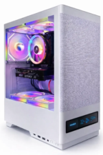 ⁦MAGMA V8202 Gaming PC Case, Digital Screen, 3 Fans, USB-C, USB 3.0 (Black / White)⁩ - الصورة ⁦2⁩