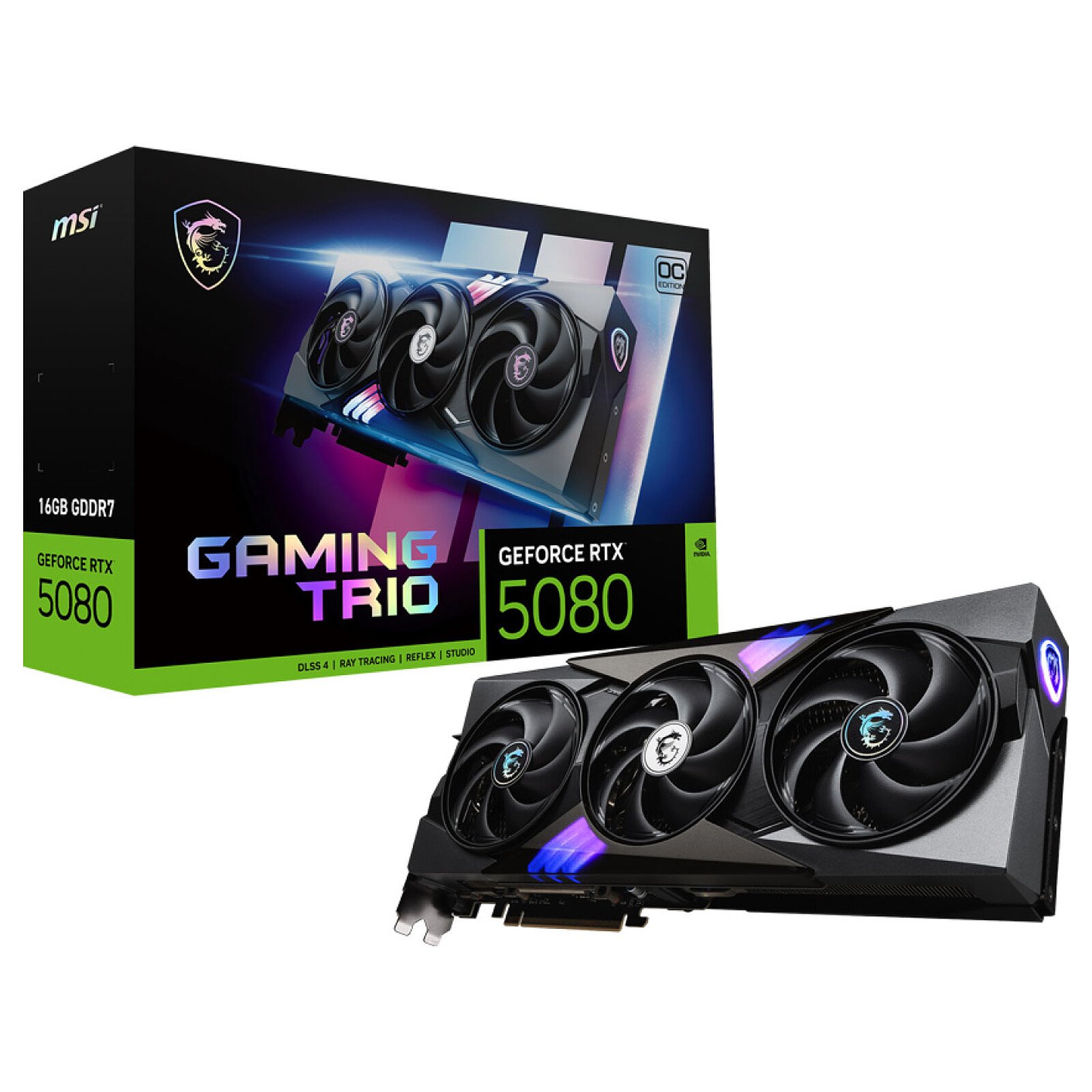GPU CARTE GRAPHIQUE MSI GEFORCE RTX 5080 16GB GAMING TRIO OC GPU CARTE GRAPHIQUE MSI GEFORCE RTX 5080 16GB GAMING TRIO OC - الصورة 1