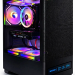 MAGMA V8202 Gaming PC Case, Digital Screen, 3 Fans, USB-C, USB 3.0 (Black / White)